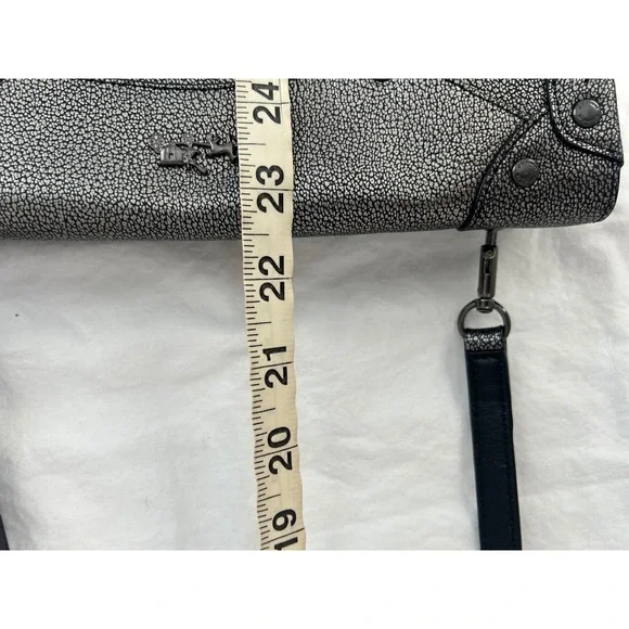 COACH Rhyder Crossbody Bag Metallic Pewter Pebbled Leather 34232 - Picture 10 of 12